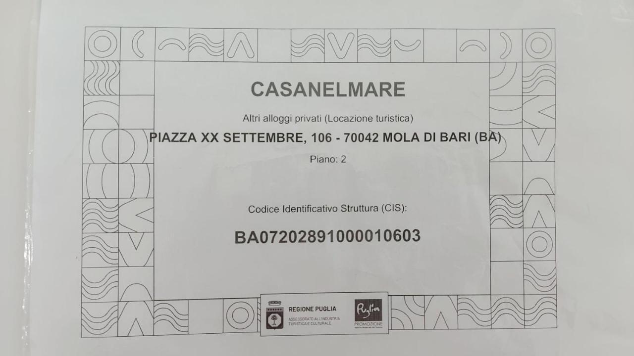 Ferienwohnung Casanelmare Mola di Bari Exterior foto
